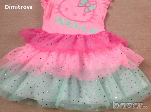 Прекрасна туту рокля Hello Kitty, снимка 3 - Детски рокли и поли - 9538542