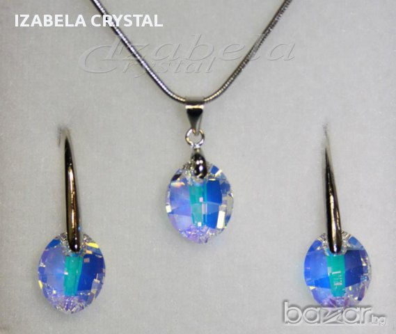 Комплект Сваровски ''Pure Leaf'' Crystals from SWAROVSKI ®, снимка 3 - Бижутерийни комплекти - 10233063