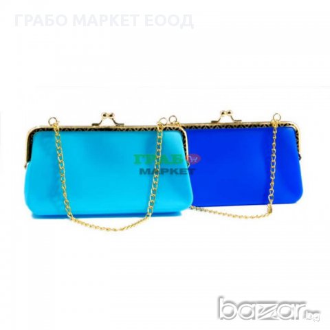Цветна чантичка с метална закопчалка и верижка за ръка, снимка 3 - Чанти - 15902011