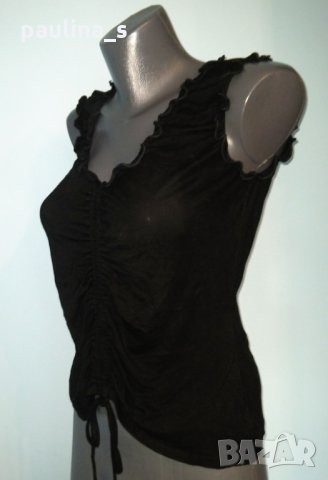 Еластична блуза с къдри тип бюстие / унисайз , снимка 2 - Корсети, бюстиета, топове - 25824907