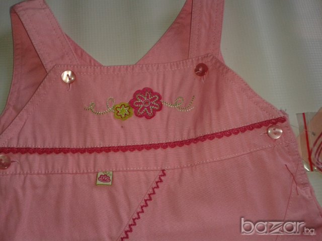 Детски сукман 100% памук с бродерии в розово, снимка 3 - Други - 9630162