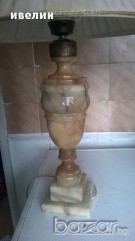 стара нощна лампа от оникс, снимка 7 - Настолни лампи - 15526214