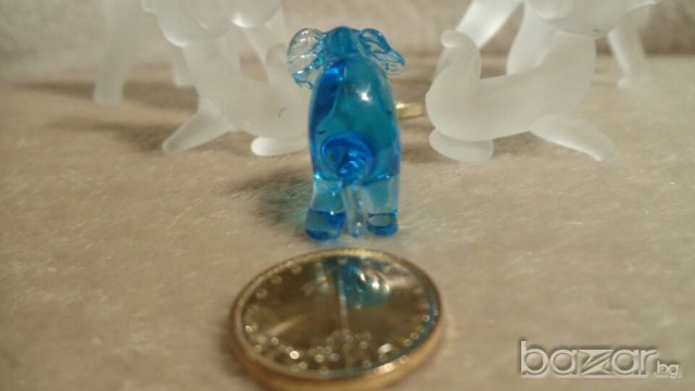 Фигурки миниатюрни слончета матов кристал, снимка 9 - Колекции - 19344906
