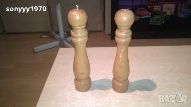 дървени прибори за сол и пипер-27х6см-внос швеицария