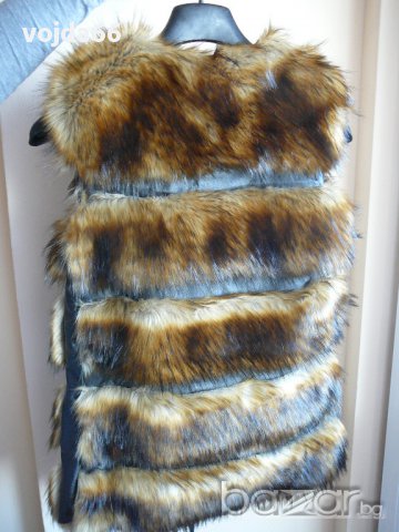 Дамски елек с косъм, снимка 4 - Палта, манта - 16640242