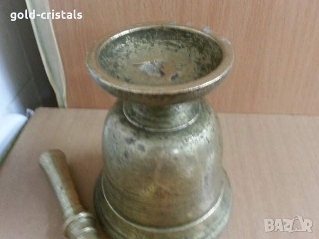 Стар български хаван хаванче бронз месинг , снимка 6 - Антикварни и старинни предмети - 26194339