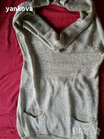 Златна плетена рокля , снимка 5 - Рокли - 25516081