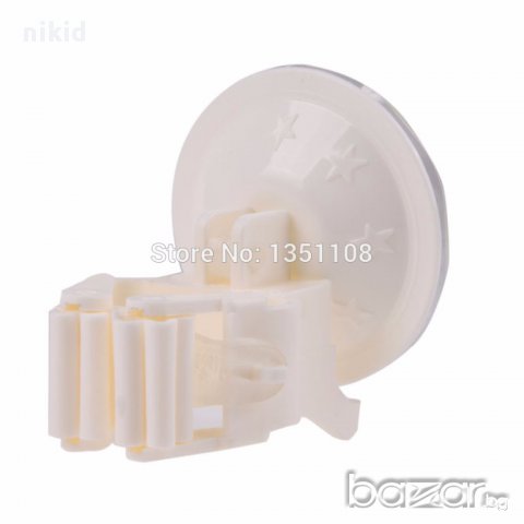 щипка държач поставка за пръчка метла и др в баня плочки с лепка, снимка 2 - Други стоки за дома - 15435479