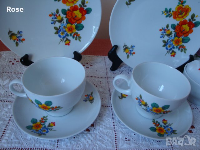 Сервиз за двама за чай/кафе - Kahla „Made in GDR“, снимка 5 - Сервизи - 24608541