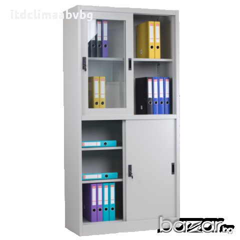 Метален шкаф за документи с плъзгащи врати-185/90/40см, снимка 3 - Гардероби - 17692757