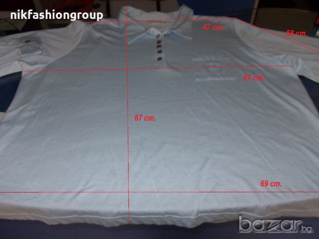 Светло синя блуза тип риза голям размер, снимка 4 - Блузи с дълъг ръкав и пуловери - 20801453