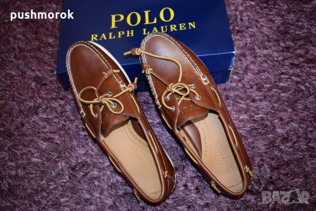 Polo Ralph Lauren Tan Merton Leather Shoes , снимка 9 - Мокасини - 25034854