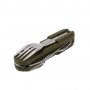 Нов джобен комплект за излет пикник нож вилица лъжица калъф милитари цвят зелен, снимка 1 - Ножове - 20413148