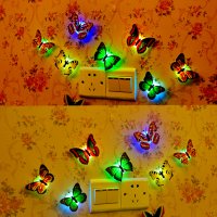 Светещи Пеперудки за стена(LED) - Домашен Декор, снимка 2 - Други стоки за дома - 22523577