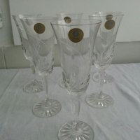 кристални чаши шампанско, снимка 1 - Антикварни и старинни предмети - 23521652