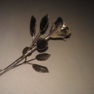 Сребърна розичка, снимка 3 - Колиета, медальони, синджири - 13542979