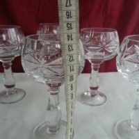 кристални чаши Моника ромб, снимка 3 - Антикварни и старинни предмети - 20839863