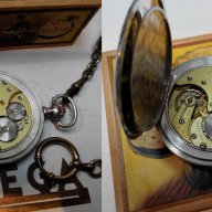Джобен часовник OMEGA - сребро,ниело ОМЕГА, снимка 16 - Джобни - 16453348