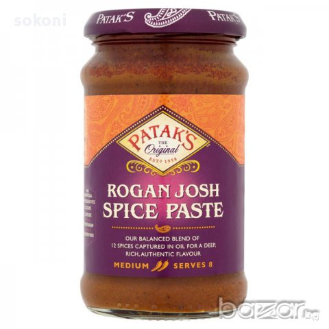 Pataks Rogan Josh Paste / Патакс Средно Люта Къри Паста Роган Джош 283г, снимка 1