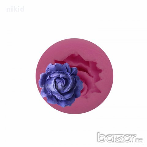  малка роза розичка силиконов молд форма за украса торта с фондан шоколад, снимка 2 - Форми - 15117799