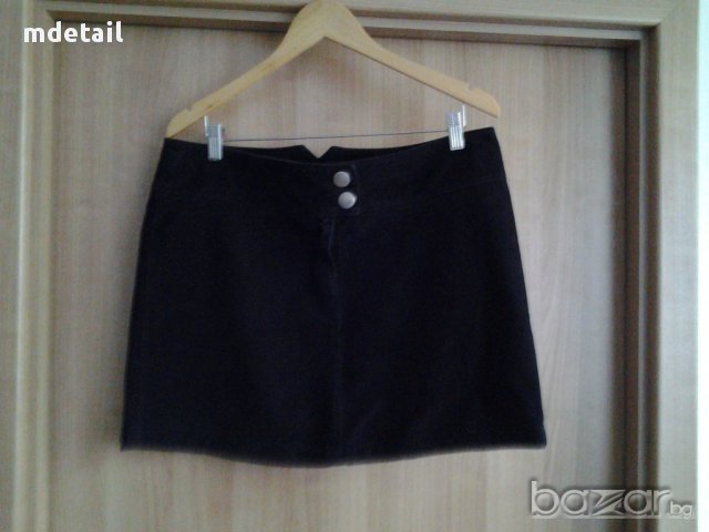 Sisley - черна джинсова пола, снимка 6 - Поли - 12853112