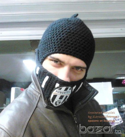 Ръчно плетена шапка рицар, снимка 3 - Шапки, шалове и ръкавици - 6586840