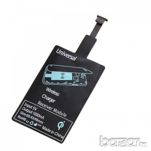 Безжичен приемник за телефон Universal Qi Wireless Charger Receiver fo, снимка 4 - Оригинални батерии - 21330856