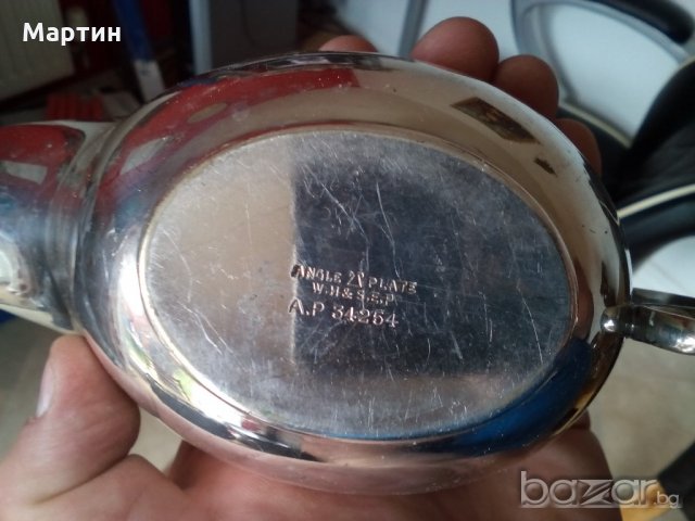 Посребрена масивна стара - Сосиера ( 777891) , снимка 5 - Други стоки за дома - 18294807