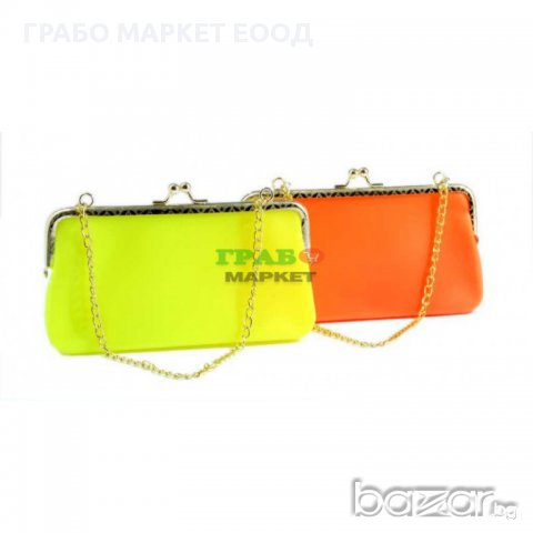 Цветна чантичка с метална закопчалка и верижка за ръка, снимка 5 - Чанти - 15902011