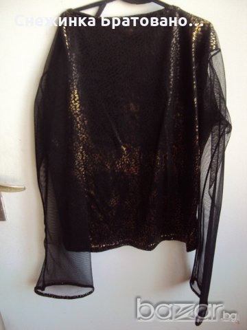 Дамска блуза с ръкав от тюл, снимка 2 - Блузи с дълъг ръкав и пуловери - 18377210