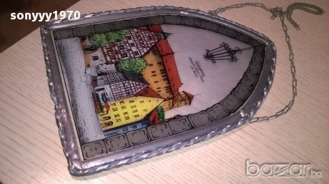 Nurnberg-germany-27х20см-витраж-ретро колекция-внос швеицария, снимка 15 - Антикварни и старинни предмети - 17306077