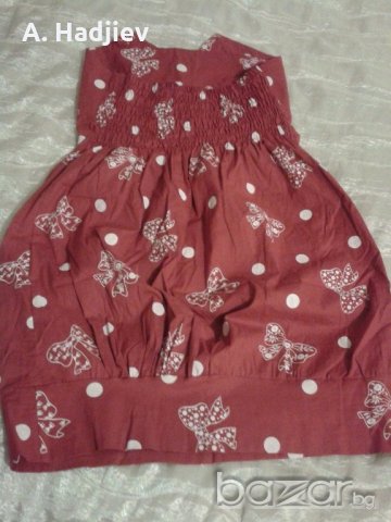 червена рокля на точки, снимка 3 - Рокли - 19993102