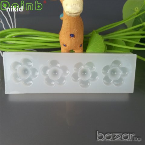 4 цветчета ред силиконов калъп молд форма за бижутерски сладкарски и смола изделия