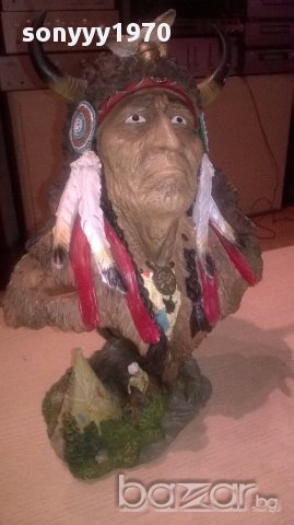 Индиански вожд-40х30см-внос швеицария, снимка 6 - Антикварни и старинни предмети - 17007797