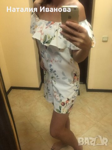 Красив дамски гащеризон с флорални мотиви, снимка 6 - Гащеризони - 26150623