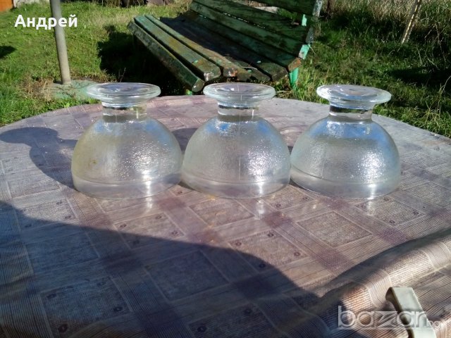 Стари стъклени купи,чаши, снимка 3 - Антикварни и старинни предмети - 21123826