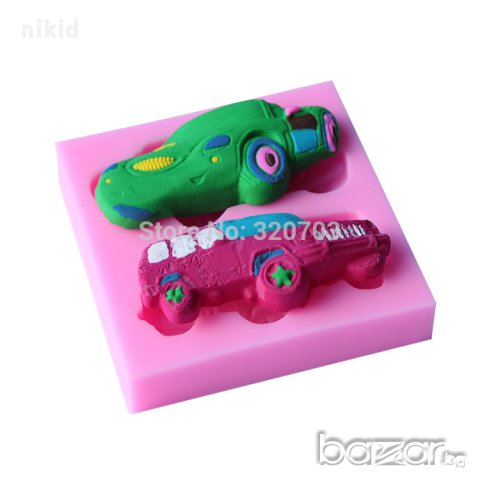  спортна кола Маккуин автомобил и джип силиконов молд форма украса декор торта фондан шоколад и др, снимка 3 - Форми - 15741955