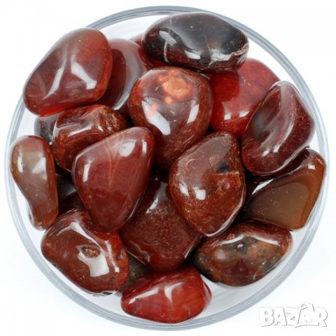 Тъмно червен ахат, Полускъпоценен камък тъмно червен ахат, Червен ахат, снимка 1 - Колекции - 23305300