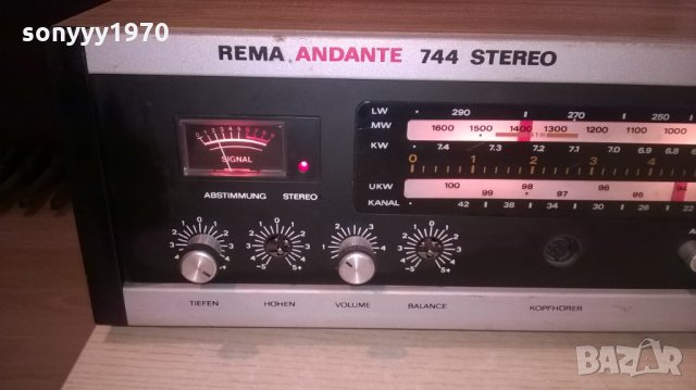 rema andante 744-stereo receiver-ретро-внос швеицария, снимка 9 - Ресийвъри, усилватели, смесителни пултове - 22768918