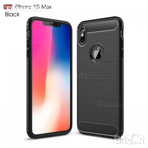 Apple iPhone XS MAX карбон силиконов гръб / кейс, снимка 2 - Калъфи, кейсове - 24970887