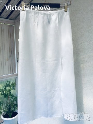 🇮🇹 Идеална италианска пола,лен, снимка 6 - Поли - 25797140