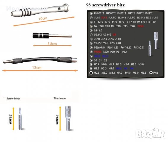 Мултифункционален  комплект миниотверки 115 в 1, снимка 6 - Отвертки - 25161588