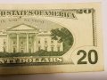 Много рядка 20 доларова банкнота с дефект при отпечатването, снимка 5