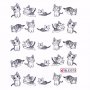 YZW-1273 котки котенца ваденки слайдер водни стикери за нокти маникюр, снимка 2