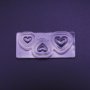 3 сърца прозрачен силиконов калъп молд бижутерски сладкарски смола изделия ръчна изработка, снимка 1 - Други - 19506543