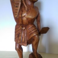  Дървена фигура на Африкански ловец , снимка 7 - Антикварни и старинни предмети - 25206072