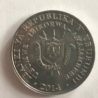 5 франка Бурунди 2014, снимка 2 - Нумизматика и бонистика - 25651453