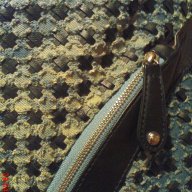 Чанта дамска от дънков плат със кожени мотиви, снимка 5 - Чанти - 14485084
