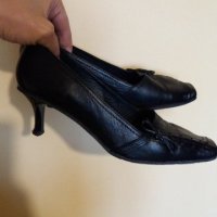 Дам.обувки-/ест.кожа/-№38-цвят-черни. Закупени от Италия., снимка 8 - Дамски обувки на ток - 22385831