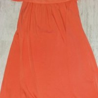 Дълга рокля М Л оранж прекрасна , снимка 3 - Рокли - 18967222